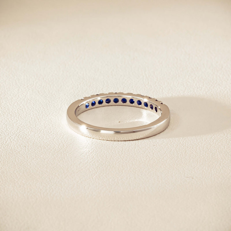 18ct White Gold Sapphire Bella Band - Ring - Walker & Hall