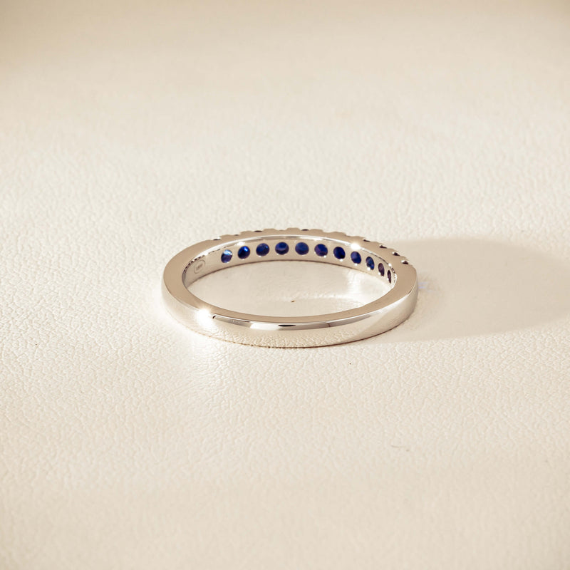 18ct White Gold Sapphire Bella Band - Ring - Walker & Hall