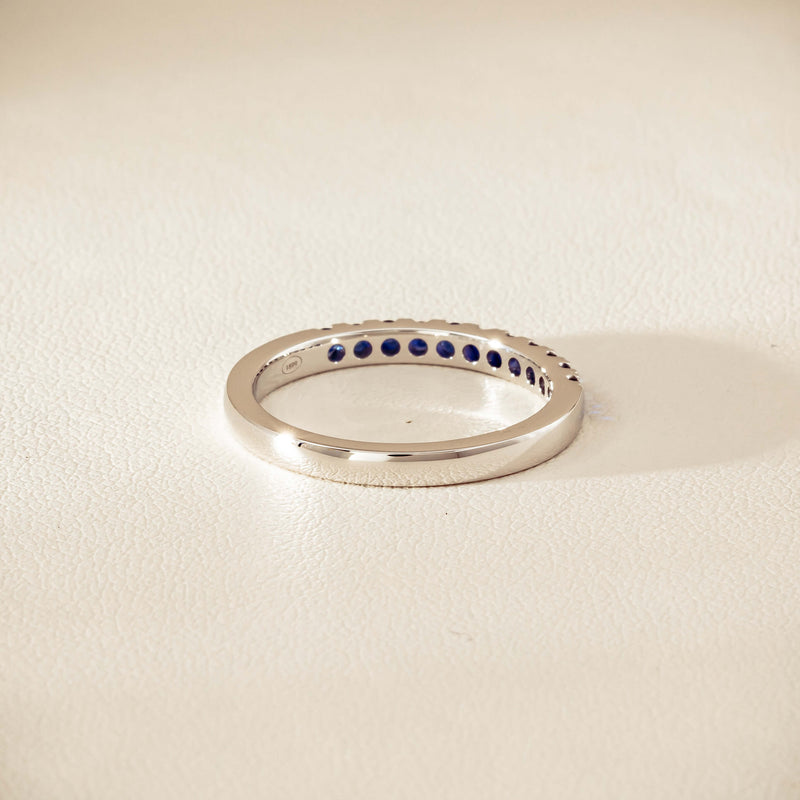 18ct White Gold Sapphire Bella Band - Ring - Walker & Hall