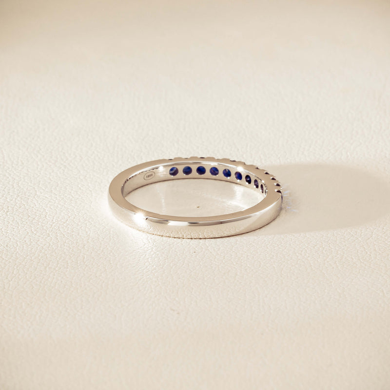 18ct White Gold Sapphire Bella Band - Ring - Walker & Hall