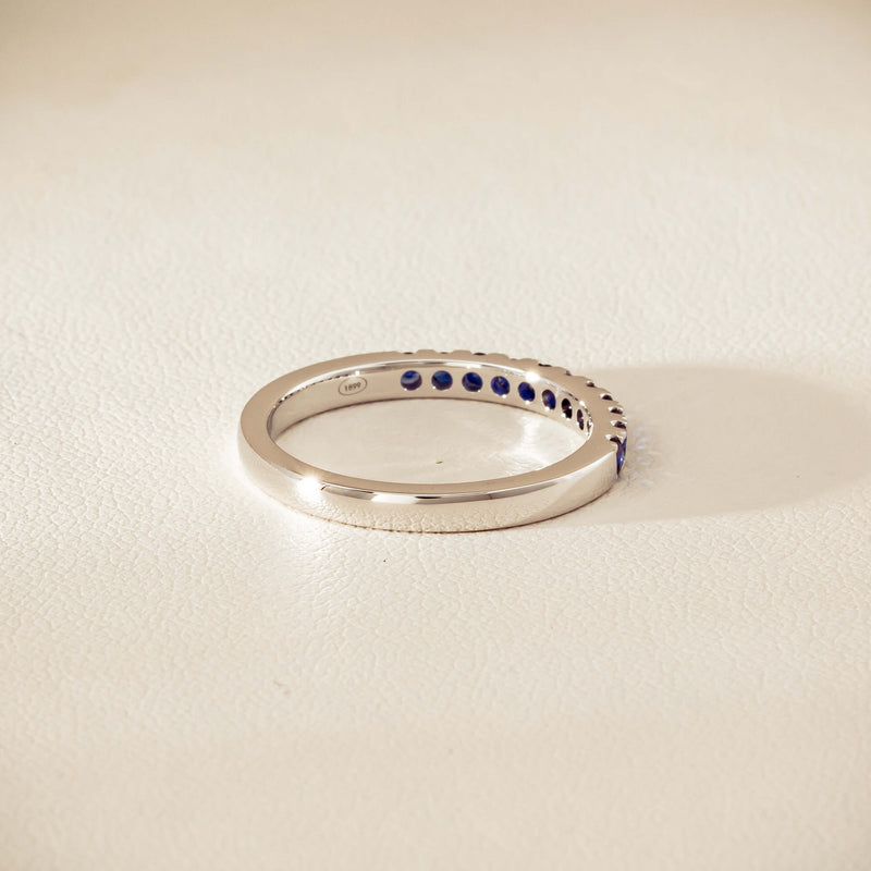 18ct White Gold Sapphire Bella Band - Ring - Walker & Hall