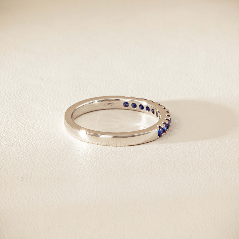 18ct White Gold Sapphire Bella Band - Ring - Walker & Hall
