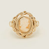 Deja Vu 9ct Yellow Gold Decorative Cameo Ring - London 1976