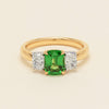 18ct Yellow Gold 2.01ct Tsavorite & Diamond Odyssey Ring