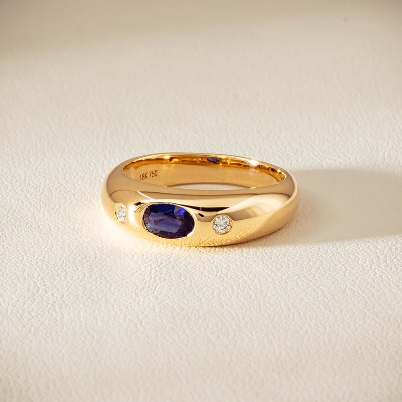18ct Yellow Gold .43ct Sapphire & Diamond Kylie Ring