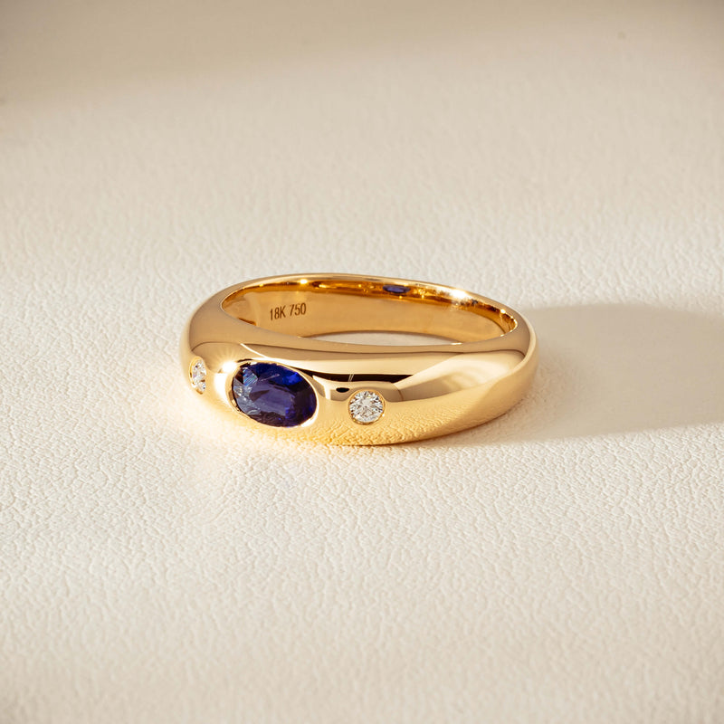 18ct Yellow Gold .43ct Sapphire & Diamond Kylie Ring