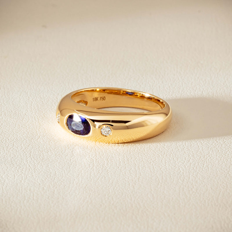 18ct Yellow Gold .43ct Sapphire & Diamond Kylie Ring