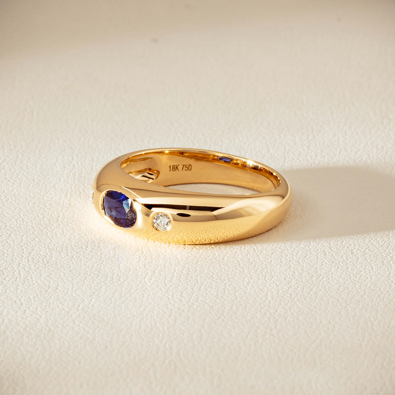 18ct Yellow Gold .43ct Sapphire & Diamond Kylie Ring