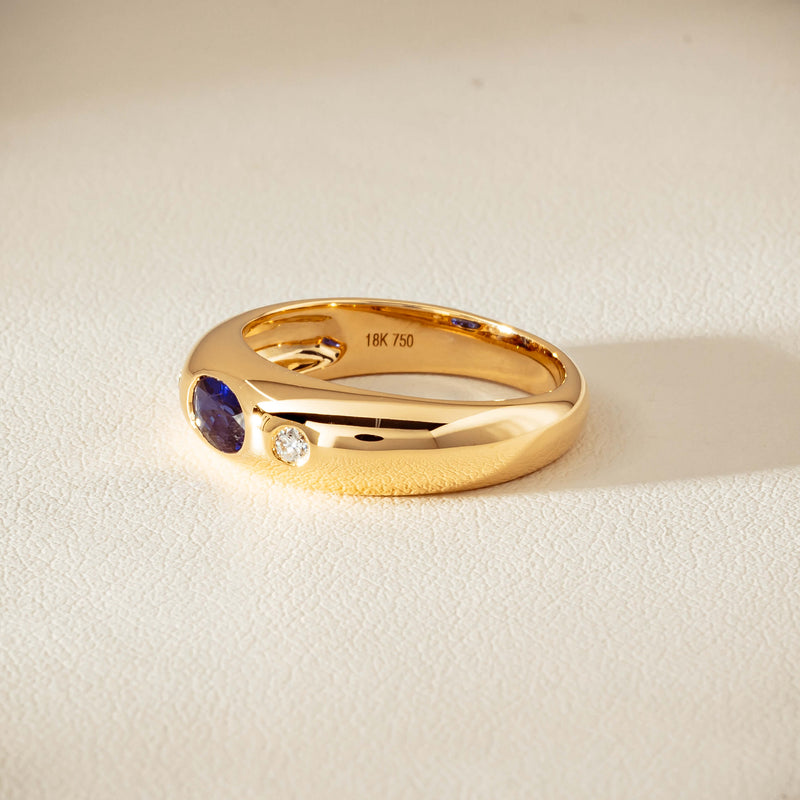 18ct Yellow Gold .43ct Sapphire & Diamond Kylie Ring