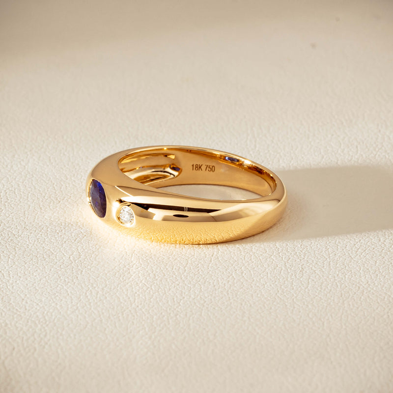 18ct Yellow Gold .43ct Sapphire & Diamond Kylie Ring