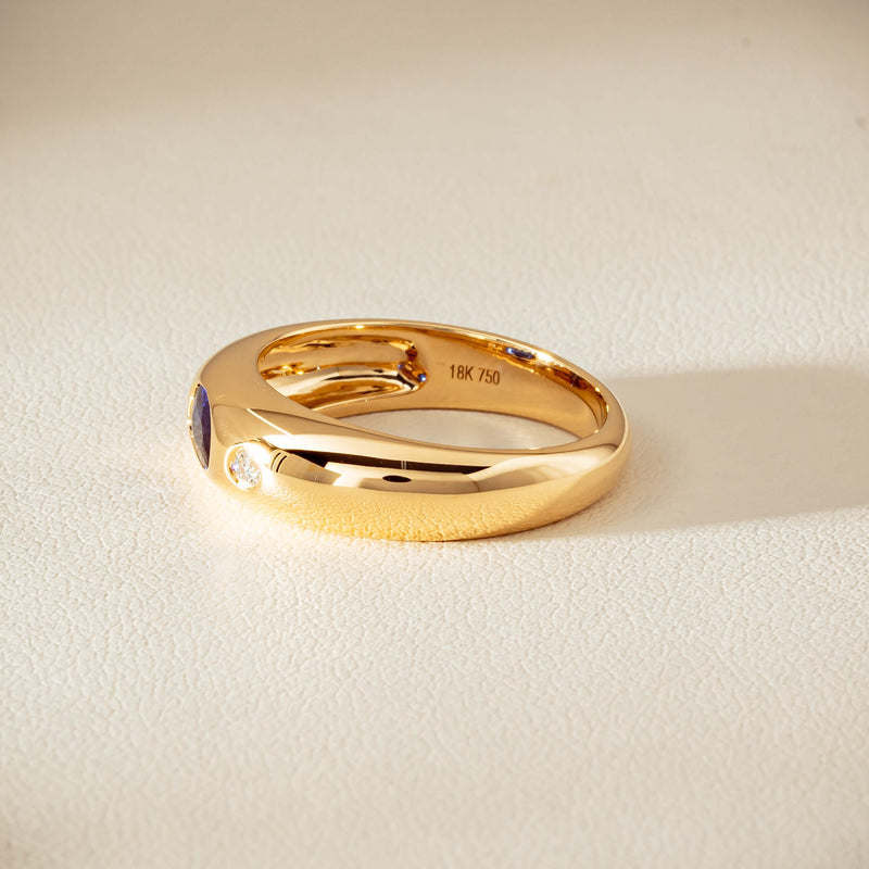 18ct Yellow Gold .43ct Sapphire & Diamond Kylie Ring