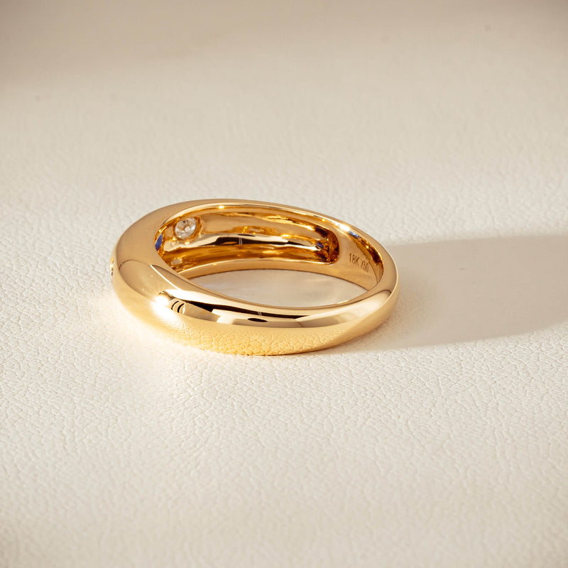 18ct Yellow Gold .43ct Sapphire & Diamond Kylie Ring
