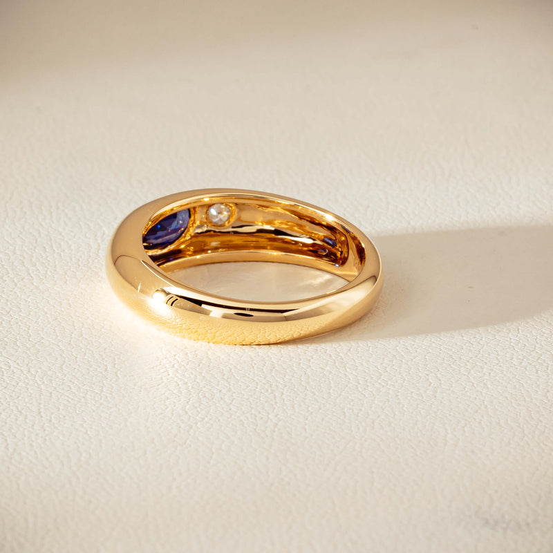 18ct Yellow Gold .43ct Sapphire & Diamond Kylie Ring