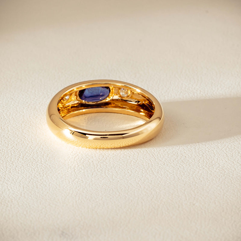 18ct Yellow Gold .43ct Sapphire & Diamond Kylie Ring