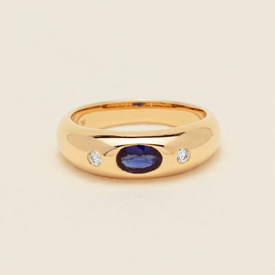 18ct Yellow Gold .43ct Sapphire & Diamond Kylie Ring