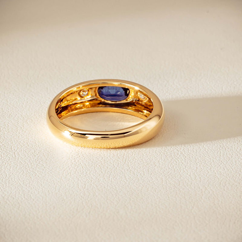 18ct Yellow Gold .43ct Sapphire & Diamond Kylie Ring