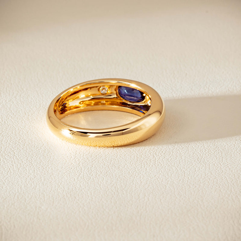 18ct Yellow Gold .43ct Sapphire & Diamond Kylie Ring