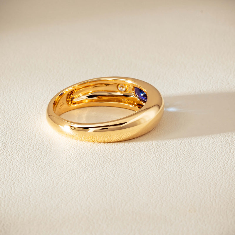 18ct Yellow Gold .43ct Sapphire & Diamond Kylie Ring
