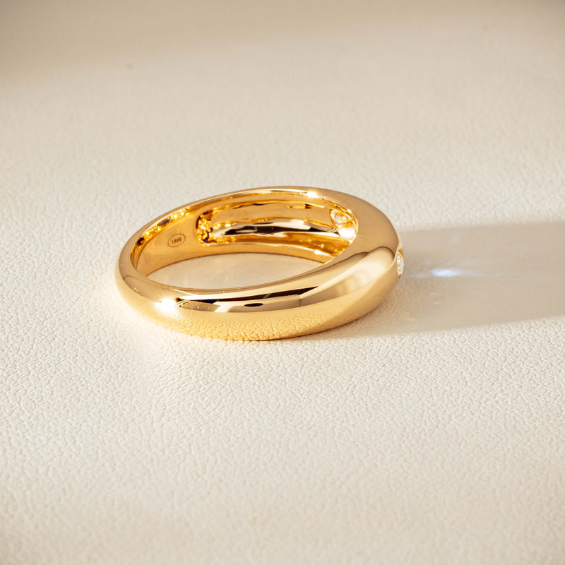 18ct Yellow Gold .43ct Sapphire & Diamond Kylie Ring