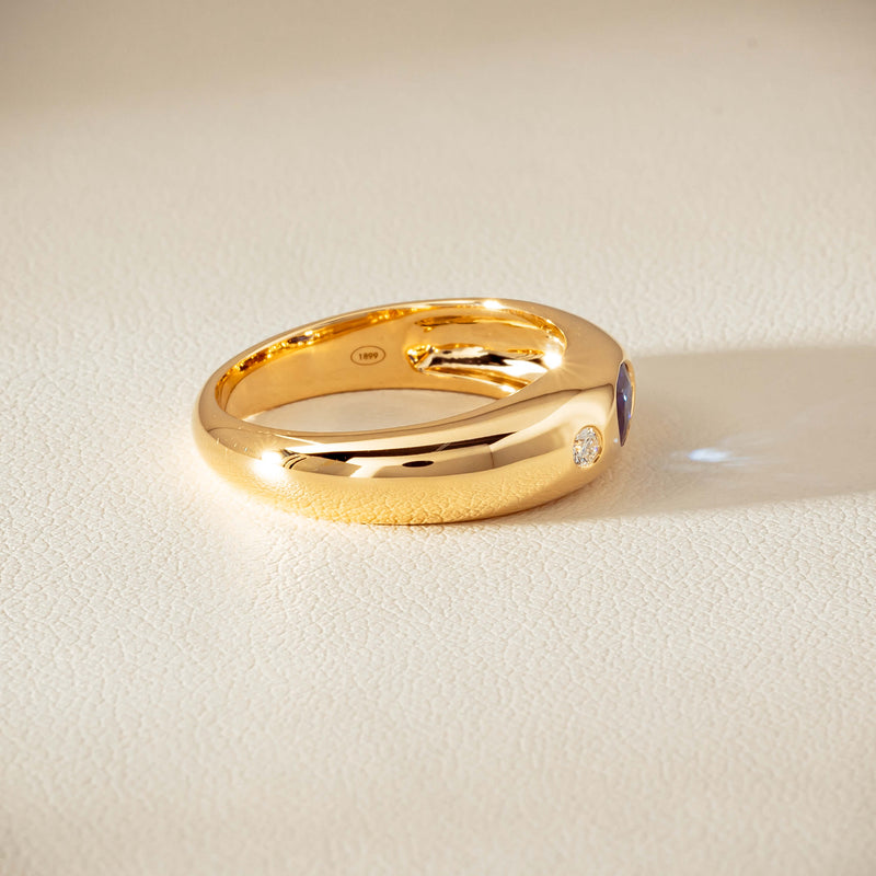 18ct Yellow Gold .43ct Sapphire & Diamond Kylie Ring