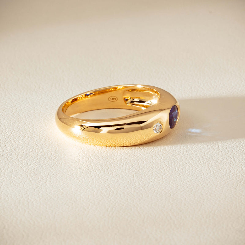 18ct Yellow Gold .43ct Sapphire & Diamond Kylie Ring