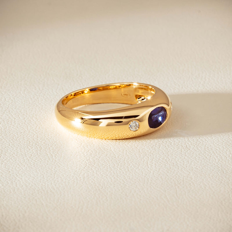 18ct Yellow Gold .43ct Sapphire & Diamond Kylie Ring