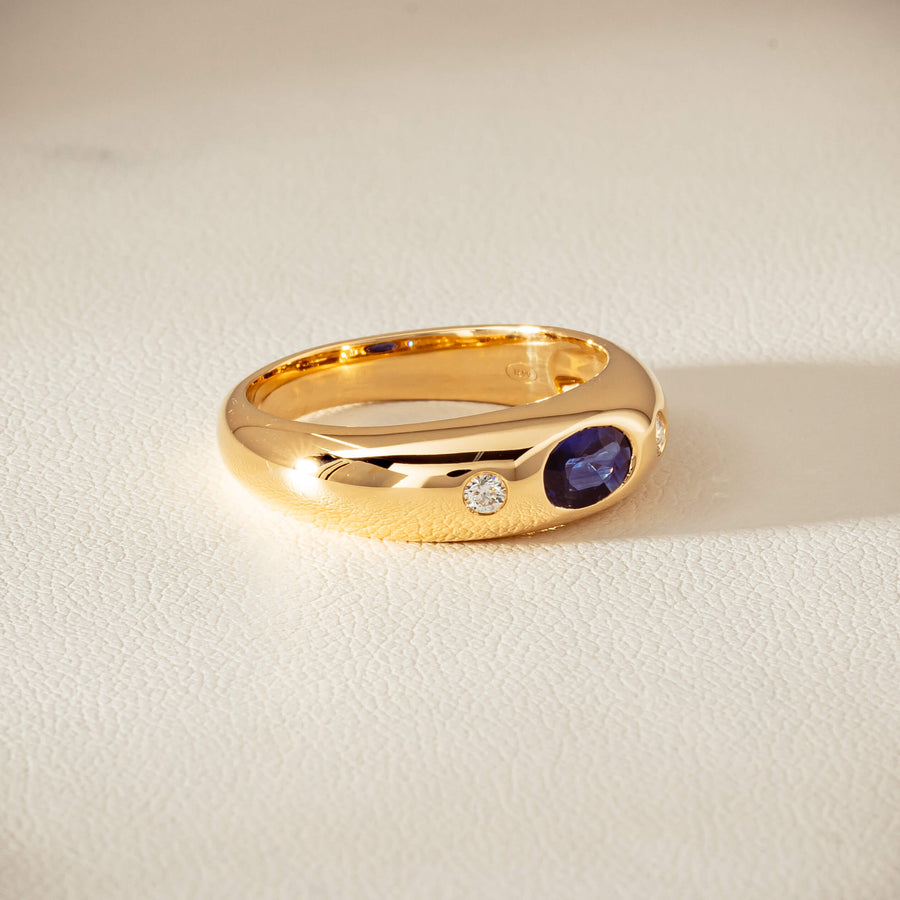 18ct Yellow Gold .43ct Sapphire & Diamond Kylie Ring