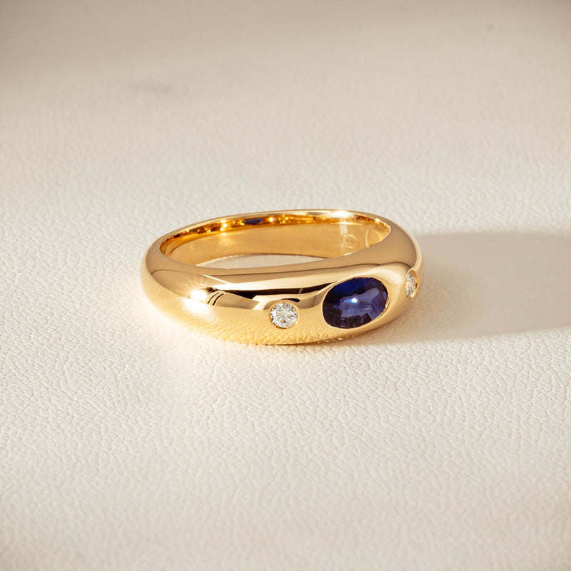 18ct Yellow Gold .43ct Sapphire & Diamond Kylie Ring