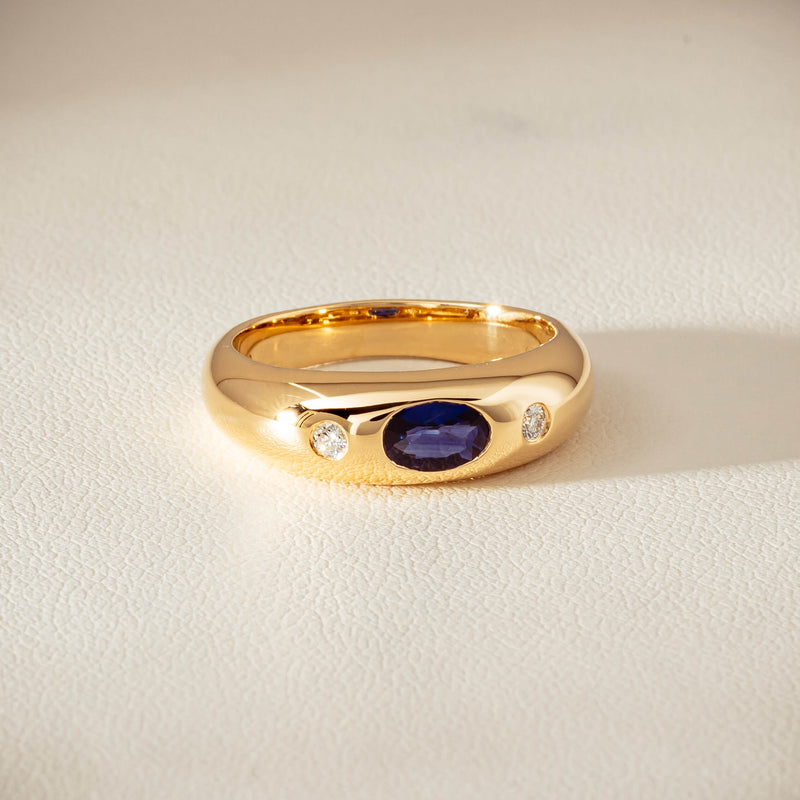 18ct Yellow Gold .43ct Sapphire & Diamond Kylie Ring
