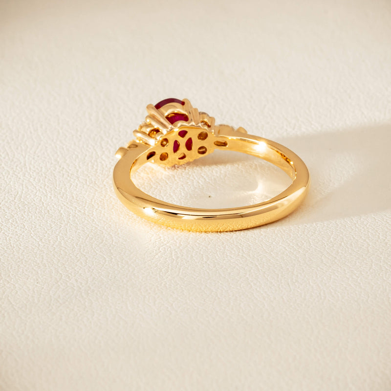 18ct Yellow Gold 1.10ct Ruby & Diamond Oriana Ring