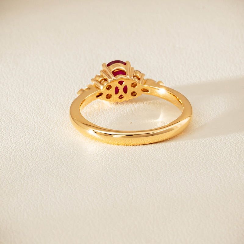 18ct Yellow Gold 1.10ct Ruby & Diamond Oriana Ring
