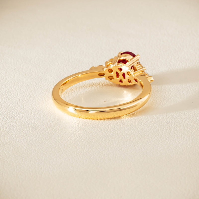 18ct Yellow Gold 1.10ct Ruby & Diamond Oriana Ring