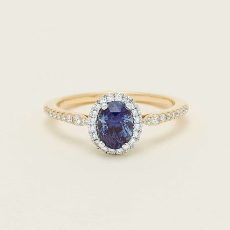 18ct Yellow Gold 1.45ct Sapphire Diamond Mini Sierra Ring - Ring - Walker & Hall
