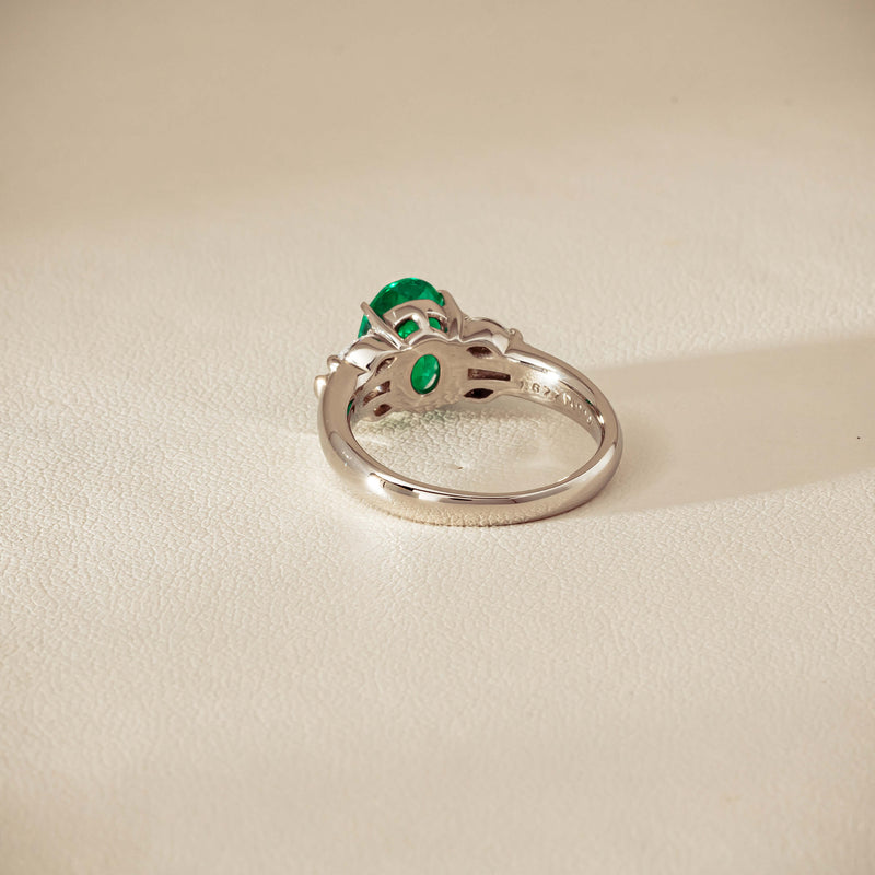 Deja Vu Platinum 1.67ct Emerald & Diamond Ring - Ring - Walker & Hall