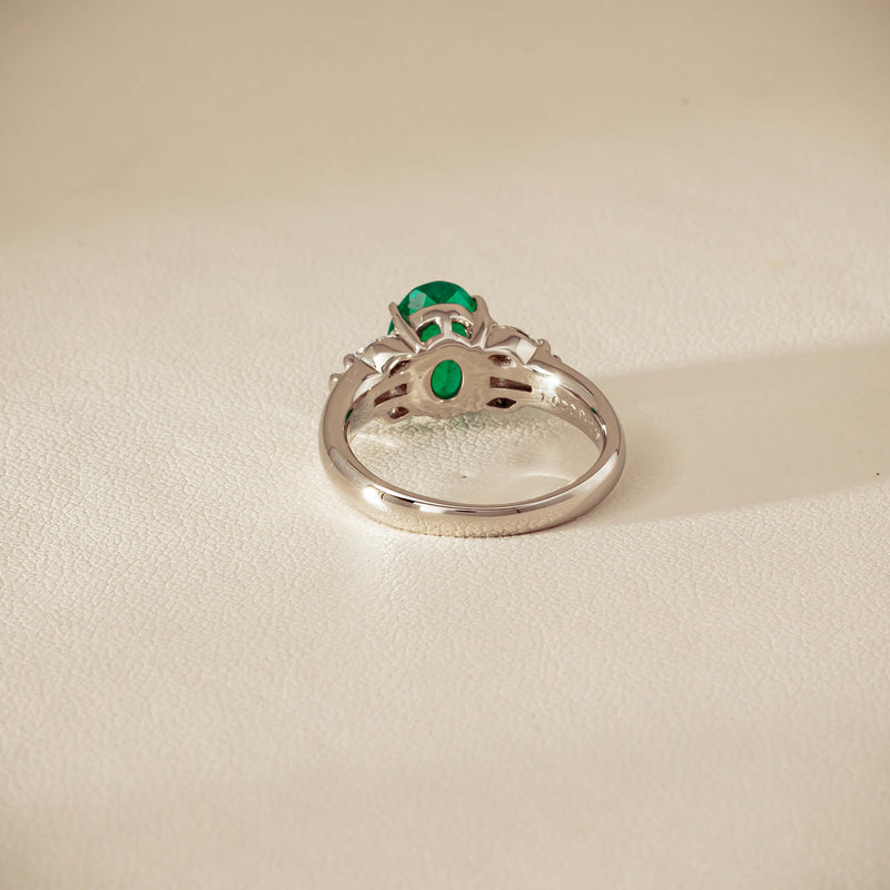 Deja Vu Platinum 1.67ct Emerald & Diamond Ring - Ring - Walker & Hall