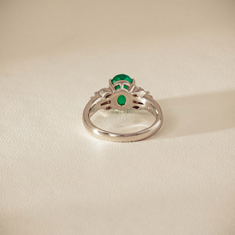 Deja Vu Platinum 1.67ct Emerald & Diamond Ring - Ring - Walker & Hall