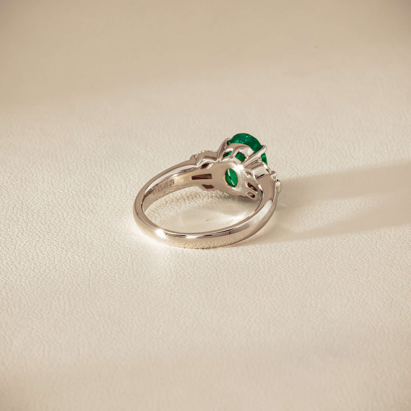 Deja Vu Platinum 1.67ct Emerald & Diamond Ring - Ring - Walker & Hall