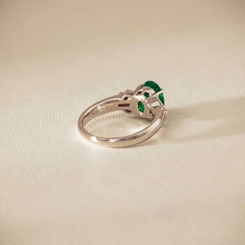 Deja Vu Platinum 1.67ct Emerald & Diamond Ring - Ring - Walker & Hall