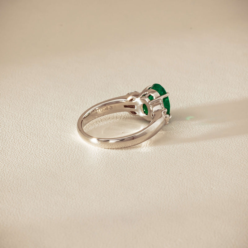 Deja Vu Platinum 1.67ct Emerald & Diamond Ring - Ring - Walker & Hall
