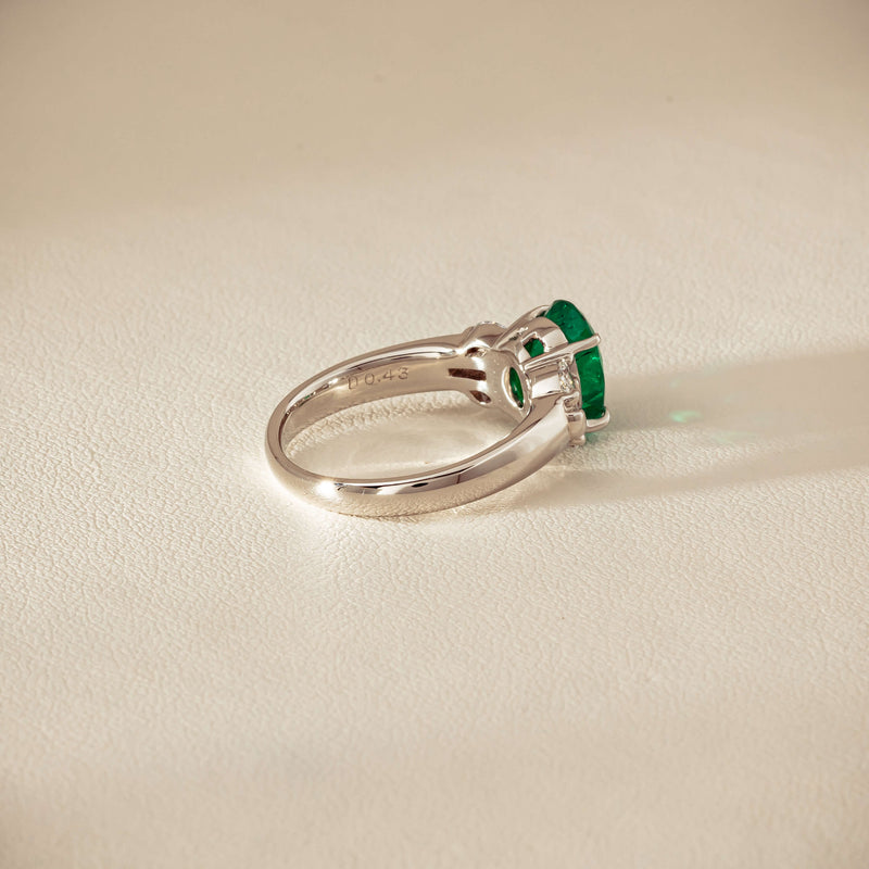 Deja Vu Platinum 1.67ct Emerald & Diamond Ring - Ring - Walker & Hall