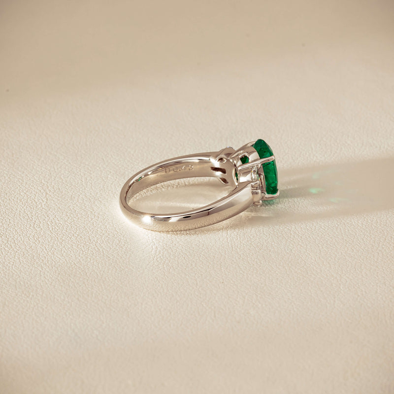 Deja Vu Platinum 1.67ct Emerald & Diamond Ring - Ring - Walker & Hall