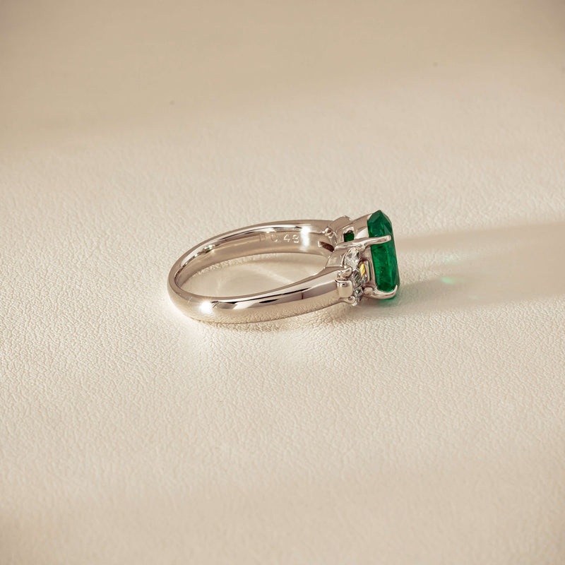 Deja Vu Platinum 1.67ct Emerald & Diamond Ring - Ring - Walker & Hall