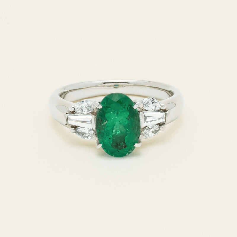 Deja Vu Platinum 1.67ct Emerald & Diamond Ring - Ring - Walker & Hall