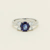 Deja Vu Platinum 1.49ct Oval Sapphire & Diamond Ring