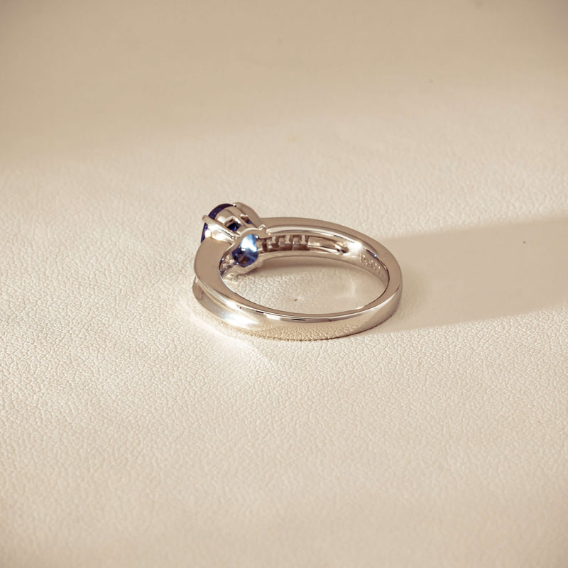 Deja Vu Platinum 1.19ct Oval Sapphire & Diamond Ring - Ring - Walker & Hall