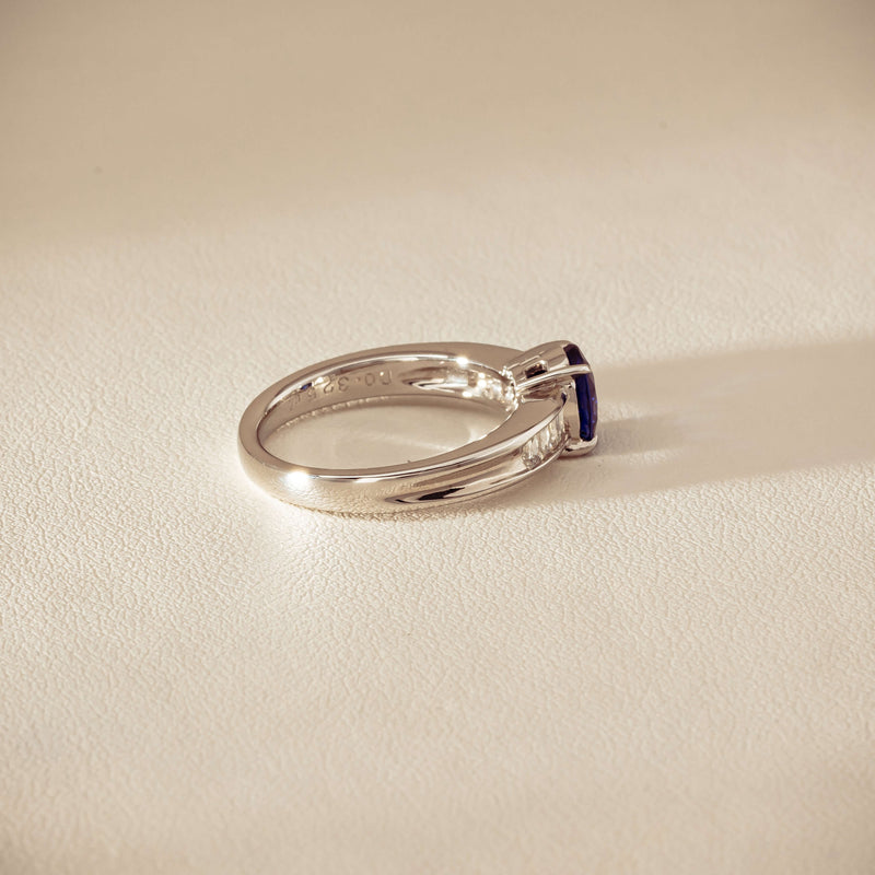 Deja Vu Platinum 1.19ct Oval Sapphire & Diamond Ring - Ring - Walker & Hall