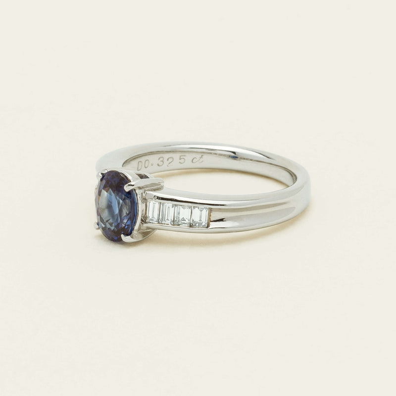 Deja Vu Platinum 1.19ct Oval Sapphire & Diamond Ring - Ring - Walker & Hall