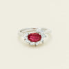 Deja Vu Platinum 1.28ct Ruby & Diamond Cluster Ring