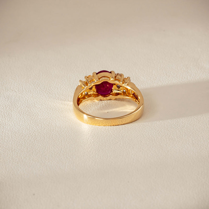 Deja Vu 18ct Yellow Gold 1.36ct Ruby & Diamond Ring