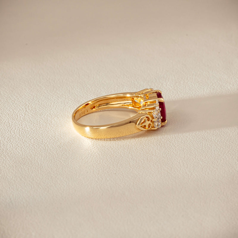 Deja Vu 18ct Yellow Gold 1.36ct Ruby & Diamond Ring